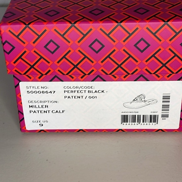 Tory Burch Miller Patent Perfect Balck Size 9 - Picture 14 of 16